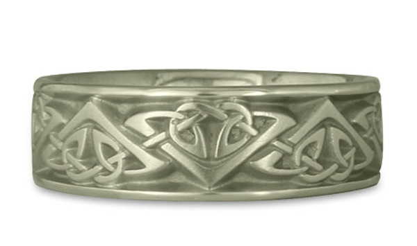 white gold celtic wedding rings